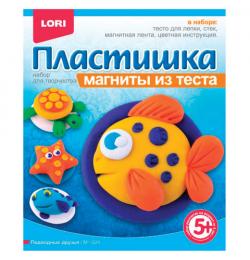 Набор для лепки на магните ПЛАСТИШКА 'Подводные друзья', тесто для лепки, стек, магнит, LORI, Мт-004