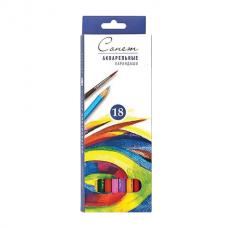 Карандаши цветные акварельные 'Сонет', 18 цветов, картонная упаковка с европодвесом, 8141339
