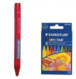 Восковые мелки STAEDTLER (Германия) 'Noris Club', 8 цветов, картонная упаковка, европодвес, 220 NC8