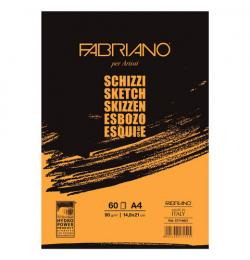 Альбом для рисования FABRIANO Schizzi мелкое зерно, 120 листов, 90 г/м2, А4, 210х297 мм, 57721297