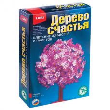 Набор для плетения ДЕРЕВО СЧАСТЬЯ 'Сакура', бисер, пайетки, проволока, пряжа, гипс, LORI, Дер-013