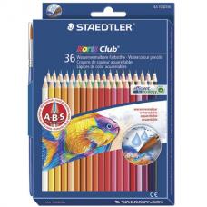 Карандаши цветные акварельные STAEDTLER (Германия) 'Noris club', 36 цветов + кисть, европодвес, 144 10ND3603