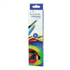 Карандаши цветные акварельные 'Сонет', 6 цветов, картонная упаковка с европодвесом, 8141337