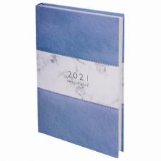 Ежедневник датированный 2021 (145х215 мм), А5, STAFF, ламинированная обложка, "Кожа", 111820