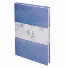 Ежедневник датированный 2021 (145х215 мм), А5, STAFF, ламинированная обложка, "Кожа", 111820