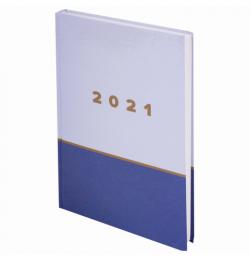 Ежедневник датированный 2021 (145х215 мм), А5, STAFF, ламинированная обложка, "Офис", 111819