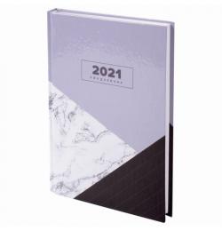 Ежедневник датированный 2021 (145х215 мм), А5, STAFF, ламинированная обложка, "Стиль",111821