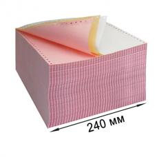 Бумага самокопирующая с перфорацией цветная, 240х305 мм (12'), 3-х слойная, 600 комплектов, DRESCHER