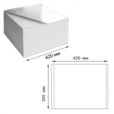 Бумага самокопирующая с перфорацией белая, 420х305 мм (12'), 2-х слойная, 900 компл, DRESCHER