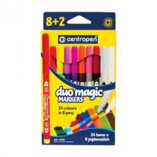 Фломастеры CENTROPEN 'Duomagic', 8 цветов + 2 изменяющих цвет, ширина линии 2-3 мм, перекрашиваемые, 2599/10