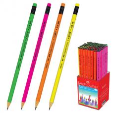 Карандаш чернографитный FABER-CASTELL, 1 шт., 'Candy', HB, с резинкой, корпус ассорти, заточенный, 112800