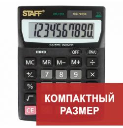 Калькулятор настольный STAFF STF-1210, КОМПАКТНЫЙ (140х105 мм), 10 разрядов, двойное питание, 250134