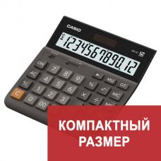 Калькулятор настольный CASIO DH-12-BK-S, КОМПАКТНЫЙ (159х151 мм), 12 разрядов, двойное питание, черный/серый, DH-12-BK-S-EP