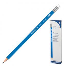 Карандаш чернографитный STAEDTLER (Германия), 1 шт., 'Norica', HB, с резинкой, корпус синий, заточенный, 132 46-HB 10TH
