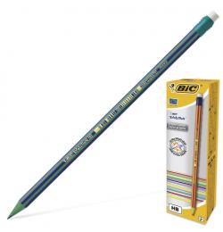 Карандаш чернографитный BIC, 1 шт., 'Evolution', HB, с резинкой, пластиковый, корпус ассорти, заточенный, 896034