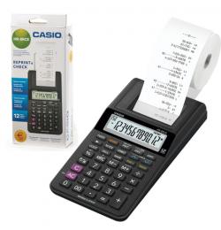 Калькулятор печатающий CASIO HR-8RCE-BK-W-EC (239х102х82 мм), 12 разрядов, батарейки 4хАА/адаптер (250402)