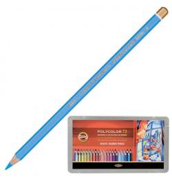 Карандаши цветные художественные KOH-I-NOOR 'Polycolor', 72 цвета, 3,8 мм, металлическая коробка, 3827072001PL