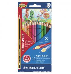 Карандаши цветные STAEDTLER (Германия) 'Noris club', 12 цветов + 1 чернографитный, заточенные, 144 SET1