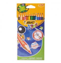 Карандаши цветные BIC 'Kids ECOlutions Evolution', 12 цветов, пластиковые, заточенные, европодвес, 82902910