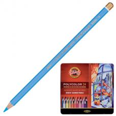 Карандаши цветные художественные KOH-I-NOOR 'Polycolor', 24 цвета, 3,8 мм, металлическая коробка, 3824024002PL
