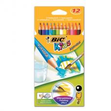 Карандаши цветные акварельные BIC 'Aquacouleur', 12 цветов, заточенные, европодвес, 8575613