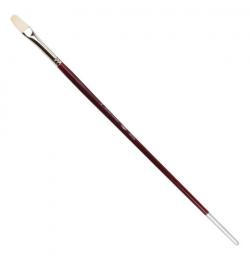 Кисть художественная KOH-I-NOOR щетина, плоская, №4, длинная ручка, блистер, 9936004014BL