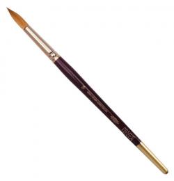 Кисть художественная KOH-I-NOOR колонок, круглая, №16, короткая ручка, блистер, 9935016010BL