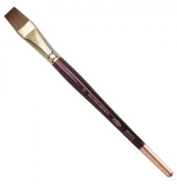 Кисть художественная KOH-I-NOOR колонок, плоская, №12, короткая ручка, блистер, 9936012010BL