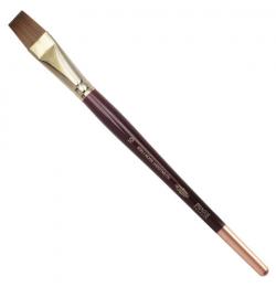 Кисть художественная KOH-I-NOOR колонок, плоская, №10, короткая ручка, блистер, 9936010010BL
