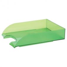 Лоток горизонтальный для бумаг "Office style", 320х245х65 мм, тонированный зеленый, 237292