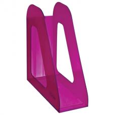 Лоток вертикальный для бумаг "Фаворит" (235х240 мм), ширина 90 мм, тонированный фиолетовый, ЛТ709