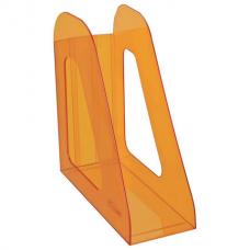 Лоток вертикальный для бумаг "Фаворит" (235х240 мм), ширина 90 мм, тонированный оранжевый, ЛТ716