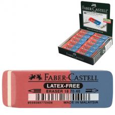 Резинка стирательная FABER-CASTELL '7070', для карандашей и чернил, каучук, 50x18x8 мм, красно-синяя, 187040