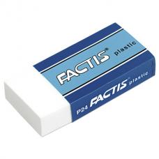 Резинка стирательная FACTIS Plastic P 24 (Испания), 50х24х10 мм, мягкая, картонный держатель, CPFP24