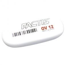 Резинка стирательная FACTIS OV 12 (Испания), овальная, 61х28х13 мм, мягкая, синтетический каучук, CMFOV12