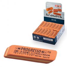 Резинка стирательная KOH-I-NOOR 'Progresso', прямоугольная, скошенные углы, 52х14х8 мм, оранжевая, картонный дисплей, 6821060002KDRU