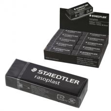 Резинка стирательная STAEDTLER (Германия) 'Rasoplast', 65x23x13 мм, черная, картонный держатель, дисплей, 526 B20-9