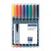 Маркеры перманентные (нестираемые) STAEDTLER 'Lumocolor', набор 8 штук, круглые, 0,6 мм, 318 WP8