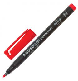 Маркер перманентный (нестираемый) STAEDTLER (Германия) 'Lumocolor', КРАСНЫЙ, круглый наконечник, 1 мм, 317-2