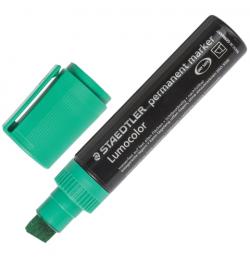 Маркер перманентный (нестираемый) STAEDTLER (Германия) 'Lumocolor', ЗЕЛЕНЫЙ, скошенный наконечник, 2-12 мм, 388-5