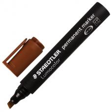 Маркер перманентный (нестираемый) STAEDTLER (Германия) 'Lumocolor', КОРИЧНЕВЫЙ, скошенный наконечник, 2- 5 мм, 350-7