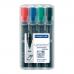 Маркеры перманентные (нестираемые) STAEDTLER 'Lumocolor', набор 4 штуки, круглые, 2 мм, 352 WP4