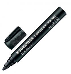 Маркер перманентный (нестираемый) STAEDTLER (Германия) 'Lumocolor', ЧЕРНЫЙ, круглый наконечник, 2 мм, 352-9