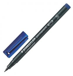 Маркер перманентный (нестираемый) STAEDTLER (Германия) 'Lumocolor', СИНИЙ, круглый наконечник, 0,4 мм, 313-3