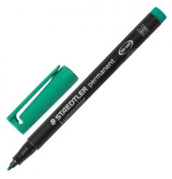 Маркер перманентный (нестираемый) STAEDTLER (Германия) 'Lumocolor', ЗЕЛЕНЫЙ, круглый наконечник, 1 мм, 317-5