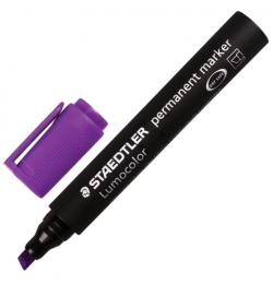 Маркер перманентный (нестираемый) STAEDTLER (Германия) 'Lumocolor', ФИОЛЕТОВЫЙ, скошенный наконечник, 2-5 мм, 350-6