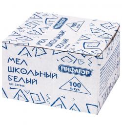 Мел белый, набор 100 шт., квадратный