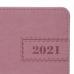 Ежедневник датированный 2021 А5 (138х213 мм), кожзам, розовый