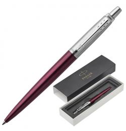 Ручка шариковая PARKER Jotter Core Portobello Purple CT, корпус пурпурный, хромированные детали, синяя