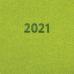 Ежедневник датированный 2021 А5 (138х213 мм), кожзам, карман для ручки, зеленый